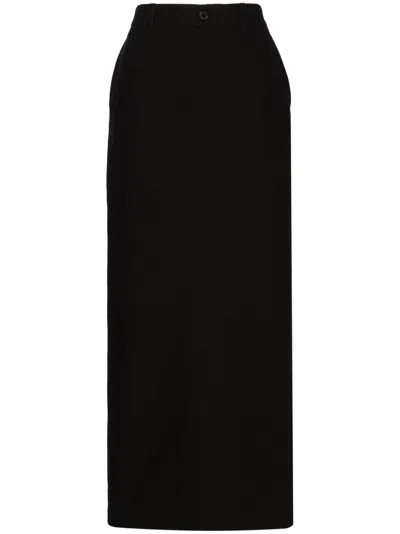 Wardrobe.nyc Drill Column Maxi Skirt In Black