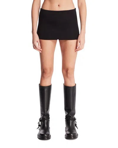 Wardrobe.nyc Black Stretch Mini Skirt