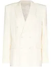 Wardrobe.nyc Double-breasted Virgin Wool Blazer In White
