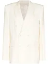 Wardrobe.nyc Double-breasted Virgin Wool Blazer In White
