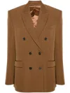 Wardrobe.nyc Double-breasted Virgin-wool Blazer In Brown