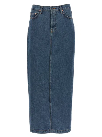WARDROBE.NYC BLUE DENIM SKIRT