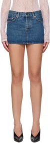 Wardrobe.nyc Blue Micro Denim Miniskirt In Indigo
