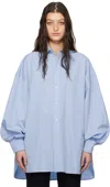 Wardrobe.nyc Blue Oversize Shirt Minidress In Blue