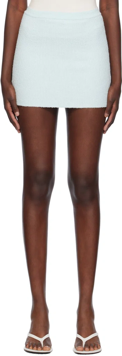 Wardrobe.nyc Towelling-finish Mini Skirt In Blue