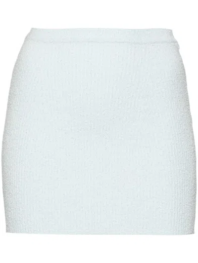 WARDROBE.NYC BLUE TOWEL MINI SKIRT