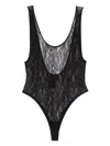 Wardrobe.nyc Lace Tank Bodysuit In Black