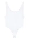 Wardrobe.nyc Lace-paneled Bodysuit In White