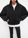 Wardrobe.nyc Bonded Zip Hoodie In Black In Black