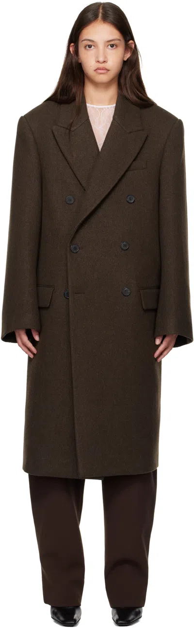 Wardrobe.nyc Brown Hailey Bieber Edition Hb Coat In Dark Brown
