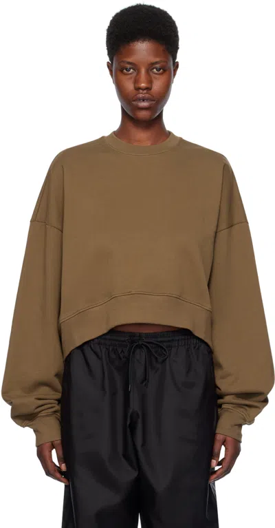 Wardrobe.nyc Brown Track Sweatshirt