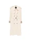 Wardrobe.nyc Double-breasted Belted Technical Shell Trench Coat In Neutral