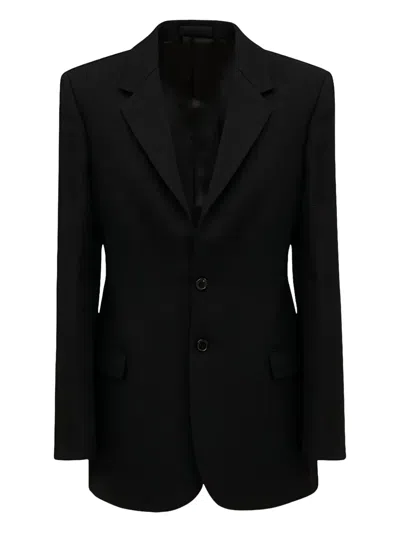 WARDROBE.NYC BUTTONED NOTCH-LAPEL BLAZER