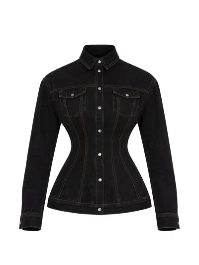 Wardrobe.nyc Buttoned Panelled Jacket In Black
