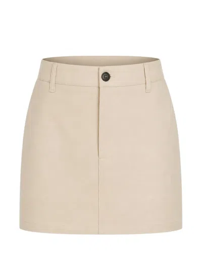 Wardrobe.nyc Button-fastening Mini Skirt In Neutral