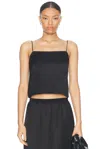 Wardrobe.nyc Black Cropped Camisole In Black