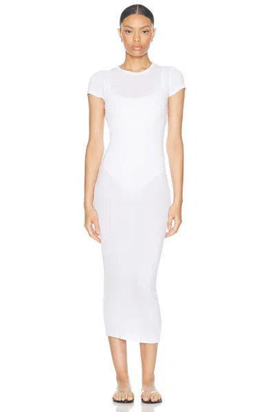 Wardrobe.nyc Cap Sleeve Maxi Dress In White