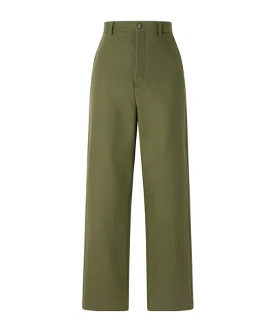 Wardrobe.nyc Cotton-drill Straight-leg Pants In Green