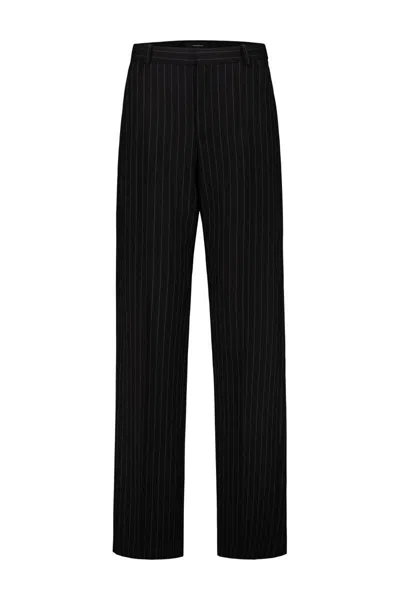 Wardrobe.nyc Classic Straight Leg Trouser Pinstripe Clothing In Black