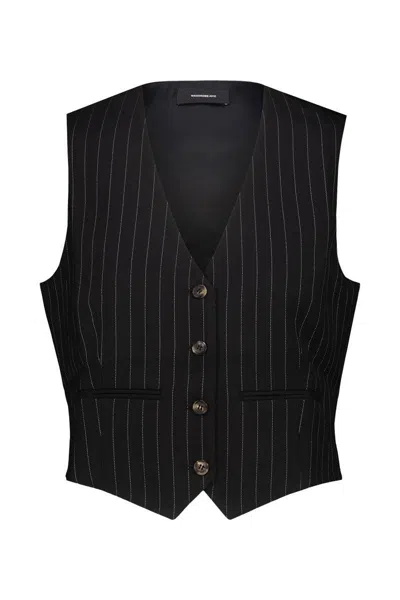 Wardrobe.nyc Classic Waistcoat Pinstripe Clothing In Black