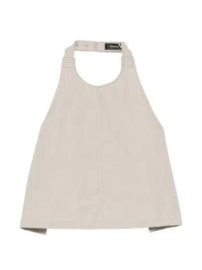 Wardrobe.nyc Clean Backless Top In Gray