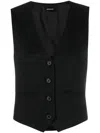 Wardrobe.nyc Single Breasted Vest In Blk Black