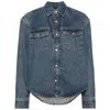 Wardrobe.nyc Press-stud Denim Jacket In Blue