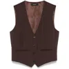 Wardrobe.nyc Virgin Wool Waistcoat In Brown
