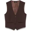 Wardrobe.nyc Virgin Wool Waistcoat In Brown