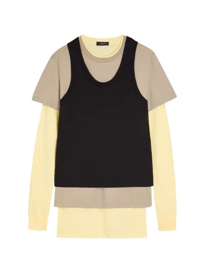 Wardrobe.nyc Colour-block Layered Mini Dress In Black