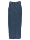 Wardrobe.nyc Indigo Column Denim Maxi Skirt In Blue