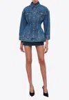 Wardrobe.nyc Contour Denim Jacket In Denim