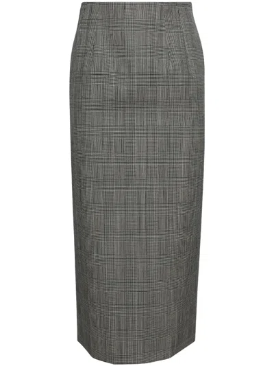Wardrobe.nyc Contour Midi Skirt In Pow Prince Of Wales