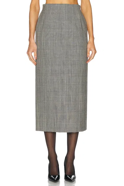 Wardrobe.nyc Contour Midi Skirt In Prince Of Wales