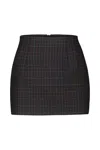 Wardrobe.nyc Wardrobe. Nyc Checked Wool Miniskirt In Bch Black Check