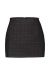 Wardrobe.nyc Wardrobe. Nyc Checked Wool Miniskirt In Black