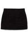 Wardrobe.nyc Wardrobe. Nyc Checked Wool Miniskirt In Black