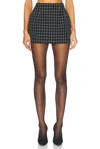 Wardrobe.nyc Contour Mini Skirt In Black Plaid