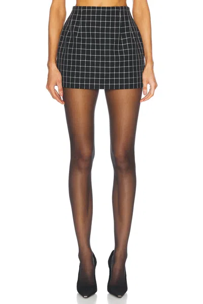 Wardrobe.nyc Contour Mini Skirt In Black Plaid