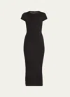 Wardrobe.nyc Cotton-jersey Midi Dress In Black