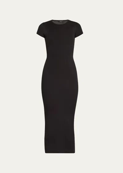 Wardrobe.nyc Cotton-jersey Midi Dress In Black