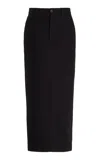 Wardrobe.nyc Leather Maxi Column Skirt In Black
