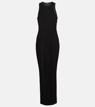 Wardrobe.nyc Cotton Jersey Maxi Dress In Black