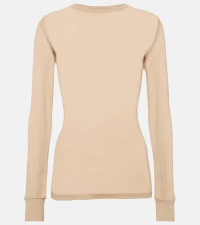 Wardrobe.nyc Cotton Jersey Top In Beige