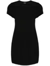 Wardrobe.nyc Cotton-jersey Mini Dress In Black