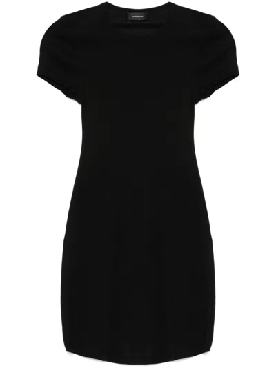 Wardrobe.nyc Cotton-jersey Mini Dress In Black