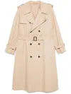 Wardrobe.nyc Recycled Twill Long Trench Coat In Neutrals