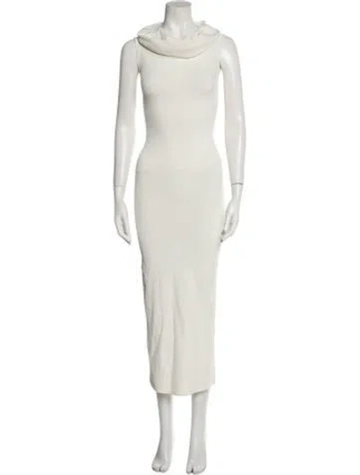 Pre-owned Wardrobe.nyc Cowl Neck Long Dress In White