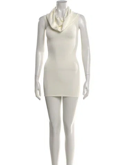 Pre-owned Wardrobe.nyc Cowl Neck Mini Dress W/ Tags In Neutral