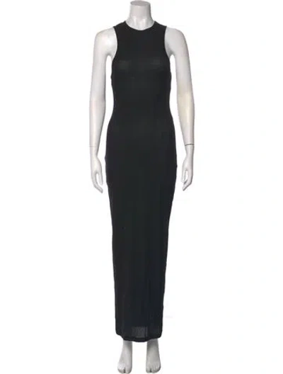 Pre-owned Wardrobe.nyc Crew Neck Long Dress In Black